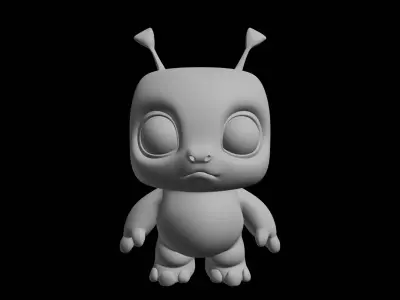 Cute Alien Figure 3D print model