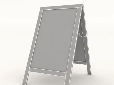 Cafe Sign Low-poly 3D model