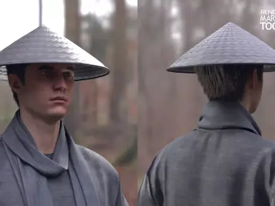 Man Warrior Modular Rigged Free 3D model