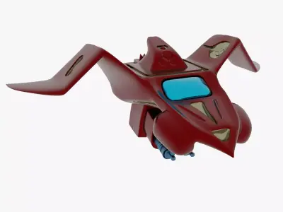 Alien Spaceship Low-poly 3D model