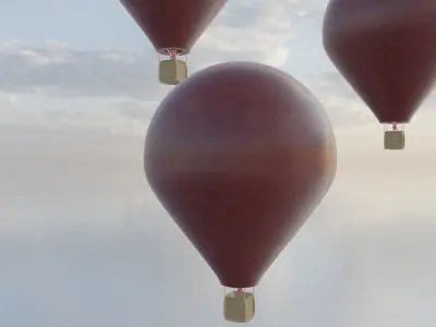 High-Quality 3D Model of a Hot Air Balloon 3D model
