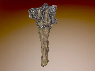 Primitive Mace Free low-poly 3D model