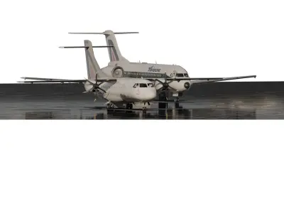 ATR72 ATR52 AND FOKKER F70 3D model