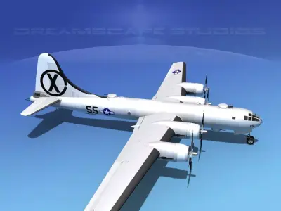 Boeing B-29 Superfortress V07 3D model