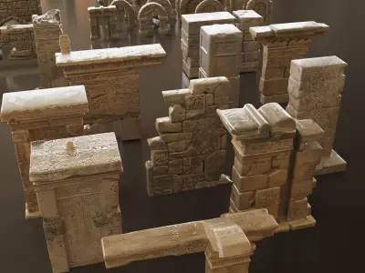 Fantasy and Medieval 3D Kitbash Kit 3D model