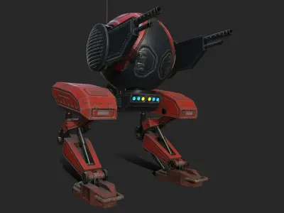 Mech 3D Model For Game Low-poly 3D model