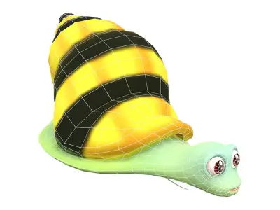 Assassin Snail Animated  Low-poly 3D model