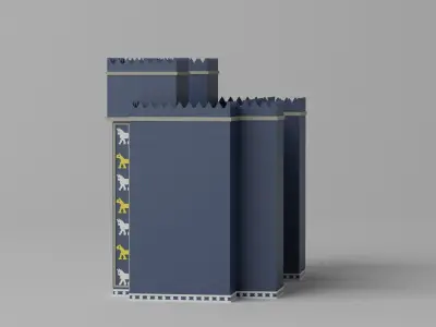 Cartoon Ishtar Gate Babylon Iraq 3D model