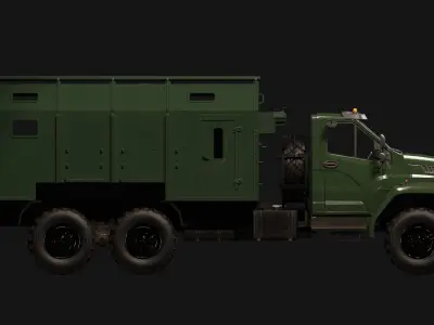 Ural Truck Low-poly 3D model