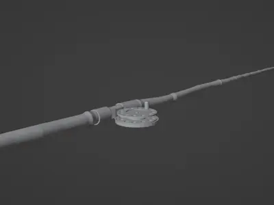 Bamboo fishing rod USSR Free 3D model