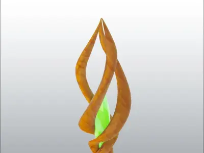 Root Staff Low-poly 3D model