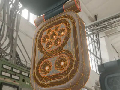 Electric Vehicle Charging Station 1 Low-poly 3D model