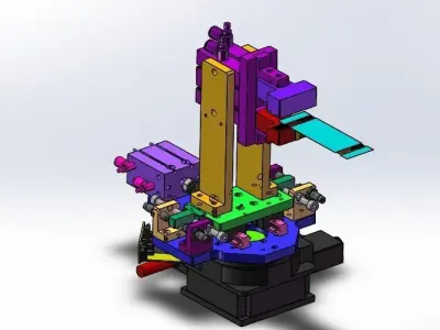 Flexible circuit board thermoforming machine Low-poly 3D model