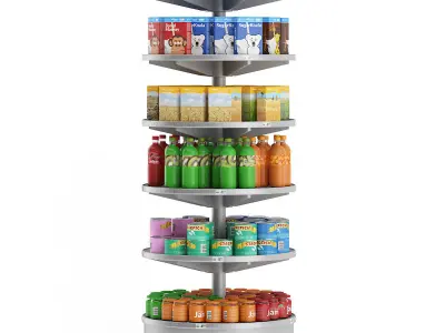 Round Market Shelf 3D model
