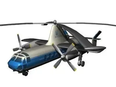 Fairey Rotodyne 3D Model 3D model