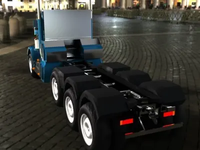 Peterbilt 389 Heavy Haul Stylized Truck 3D Model Low-poly 3D model