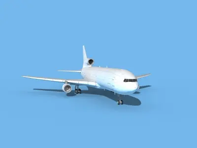 Lockheed L1011 Unmarked Cargo 3D model