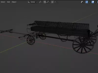 French Ammunition Limber 3D model