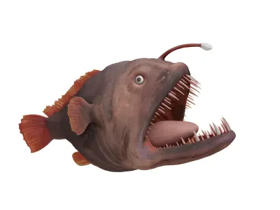 Angler Fish Low-poly 3D model