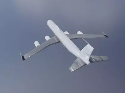 E-6B Style ELINT Radar Plane - Custom 1950s Modernized Jet Low-poly 3D model