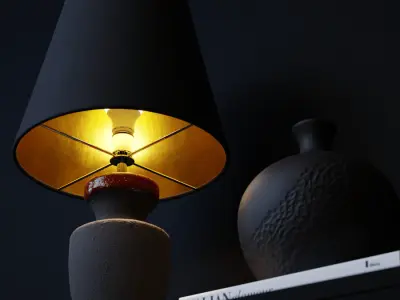  Eno Ceramic Arrius Shade Lamp Model, Black 