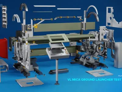 VL MICA Ground Launcher Test Station 3D model