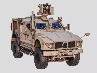 Oshkosh M-ATV Crows Kongsberg Low-poly 3D model