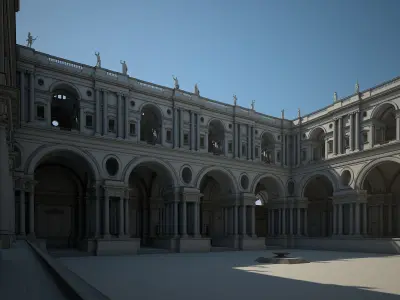 Courtyard of an Ancient Temple I 3D model