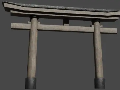 Torii Gate Free low-poly 3D model