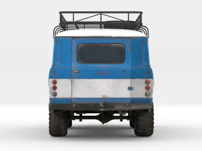 Classic Soviet Off-Road Van 3D model