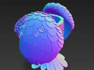 Predatory Bird Eagle Falcon Planter Pen Holder 3D print model