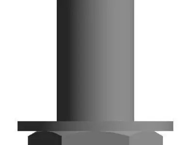 Bolt - Nut - Washer - Revit family 3D model