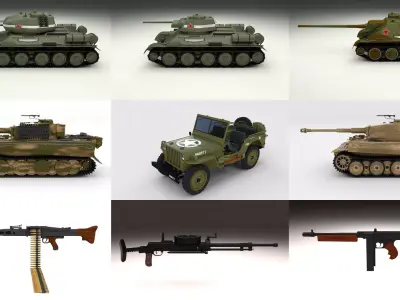 Full WW2 Pack 3D model