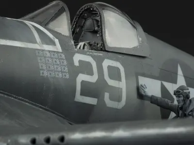 F4U Corsair canopy frame Free 3D print model