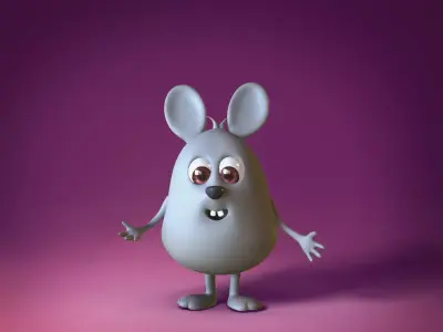 Mouse Low-poly 3D model bunny Low-poly 3D model