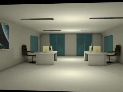 Sci fi room 3D model 83