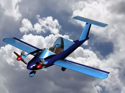 Cri-Cri ultralight aircraft 3D model