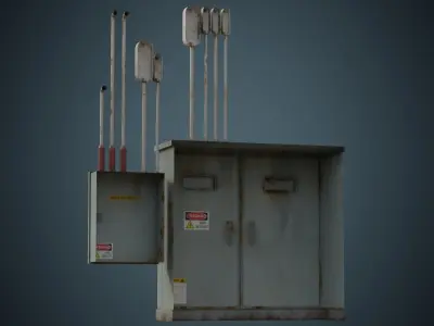 Utility Box 4B Low-poly 3D model