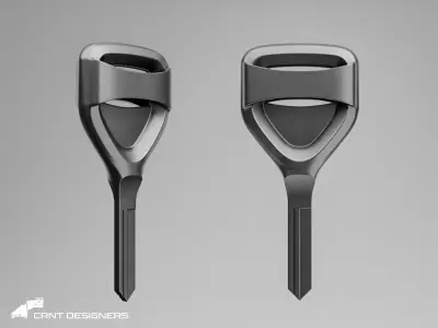 Automotive Ignition Key 3D model