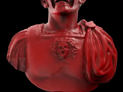 Caesar Skull Bust 3D print model