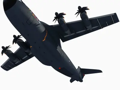 3D Military Aircraft Set of 4 3D model