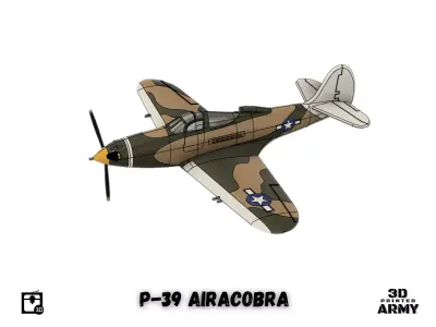 Bell P-39 Airacobra - STL files for 3D printing  3D print model