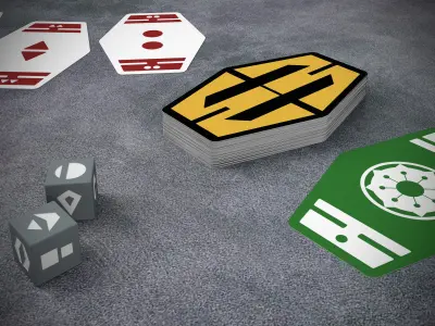 Sabacc Cards and Spike Dice - printable Low-poly 3D model