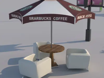 Street commercial elements 3D models 3D model