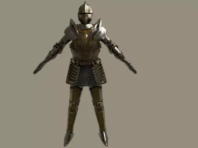 Renaissance Knight Low-poly 3D model