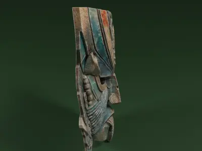 Maya Ceremonial Masks Pack D Low-poly 3D model