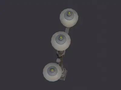 Wet Street Lamp Post Exterior Model Low-poly 3D model