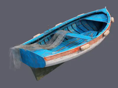 Old fishing boat 2 3D model