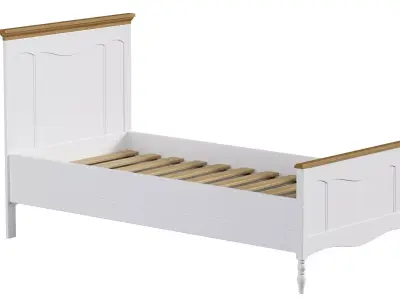 Bed wood Free 3D model