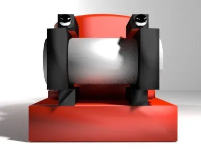 Black Box Flight Voice Recorder 3D model